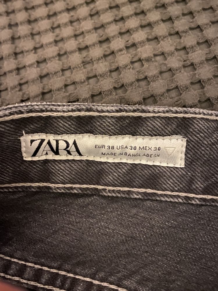 Джинсы серые слим Zara S