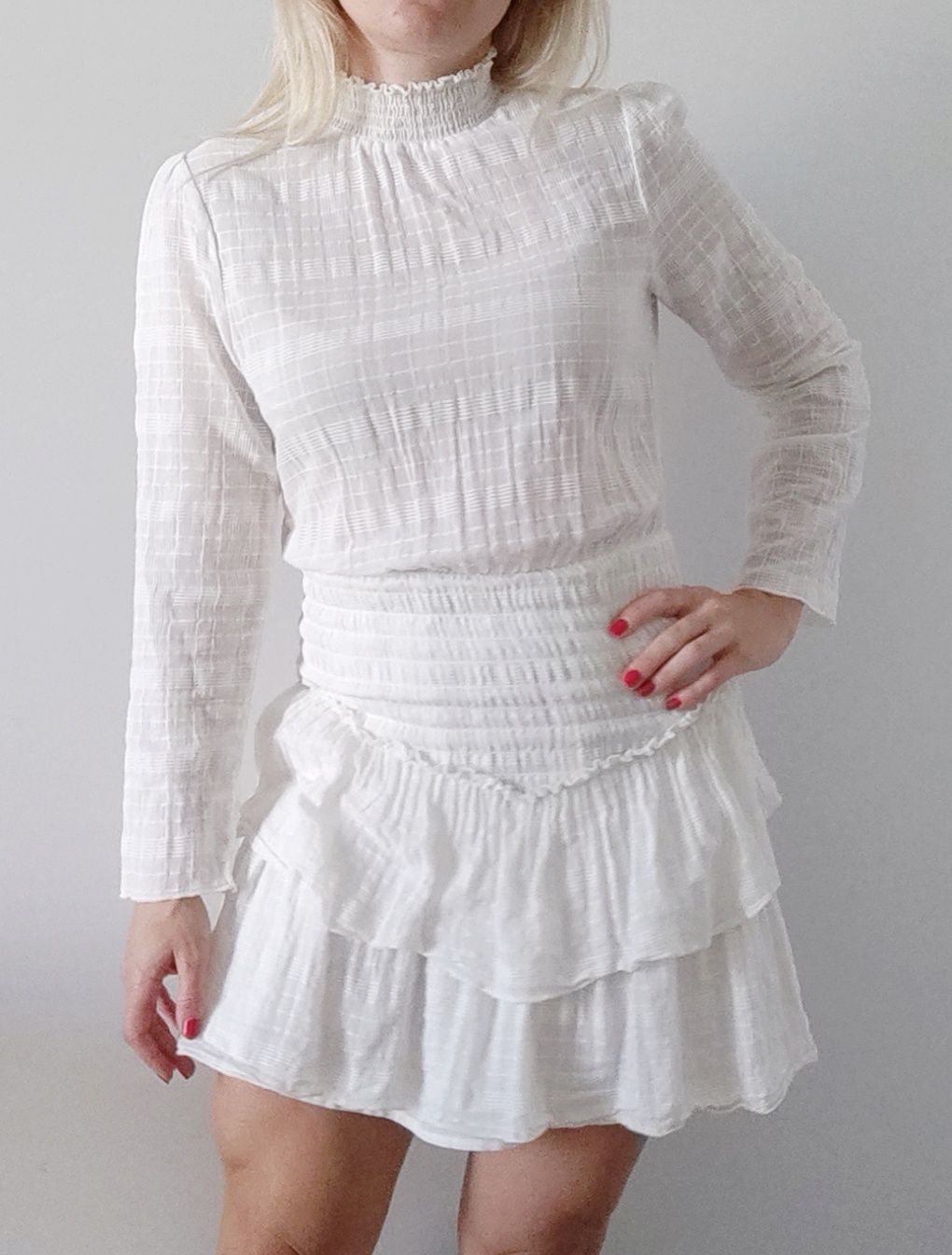 Sukienka ASOS bawełna biała rozmiar S