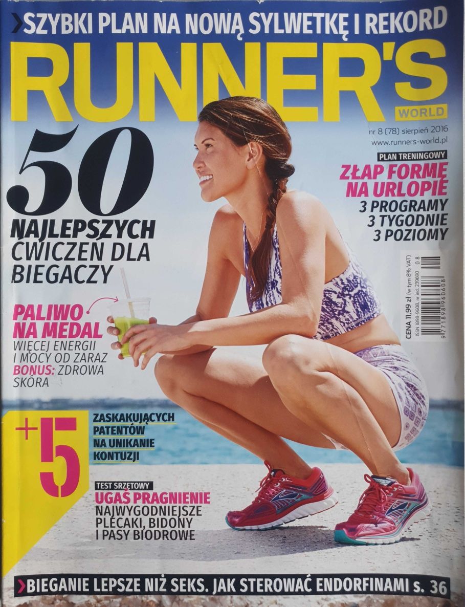 Czasopismo "Runner’s World" nr 8 (78) sierpień 2016