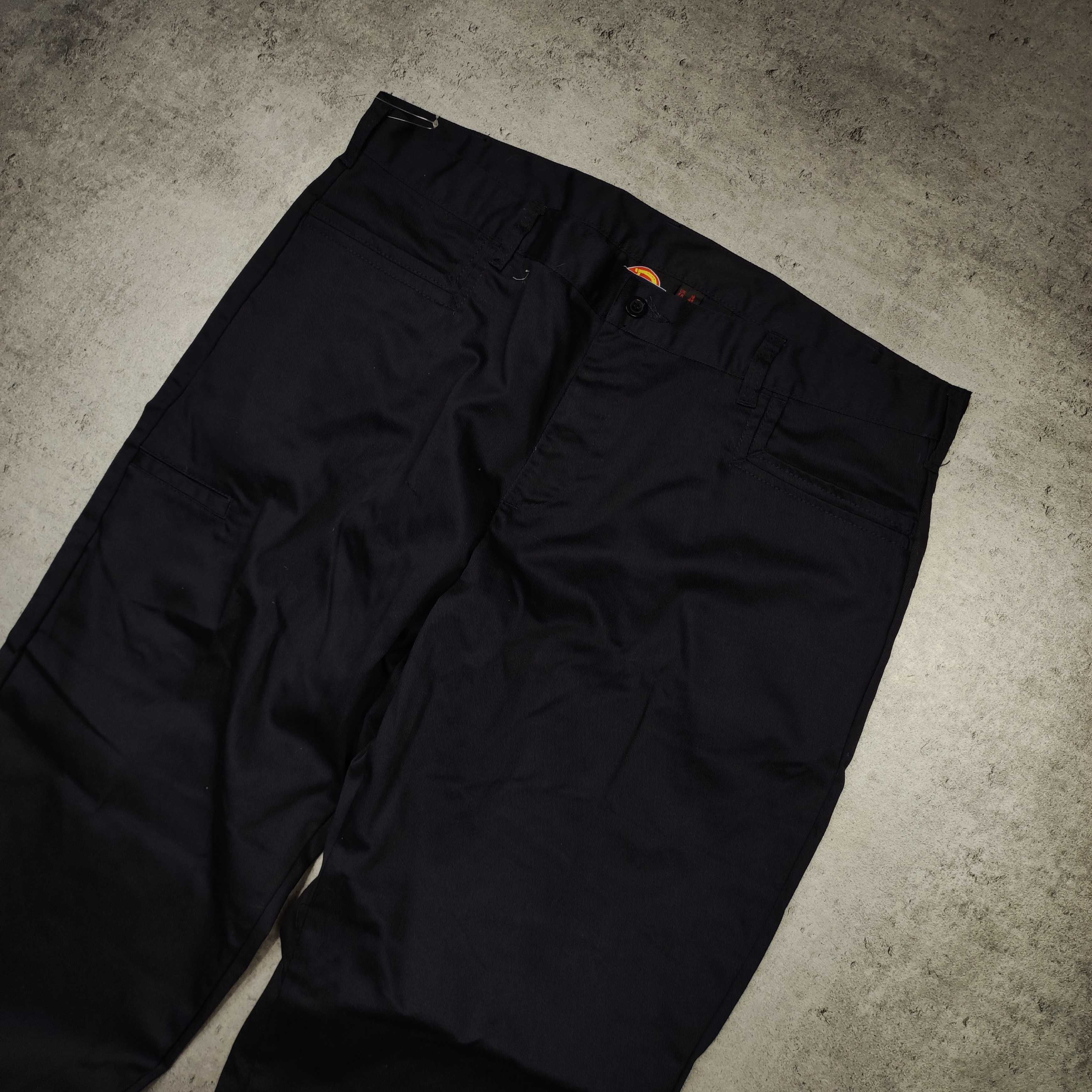 MĘSKIE Spodnie Granatowe Dickies Kieszenie Workwear Redhawk Bojówki