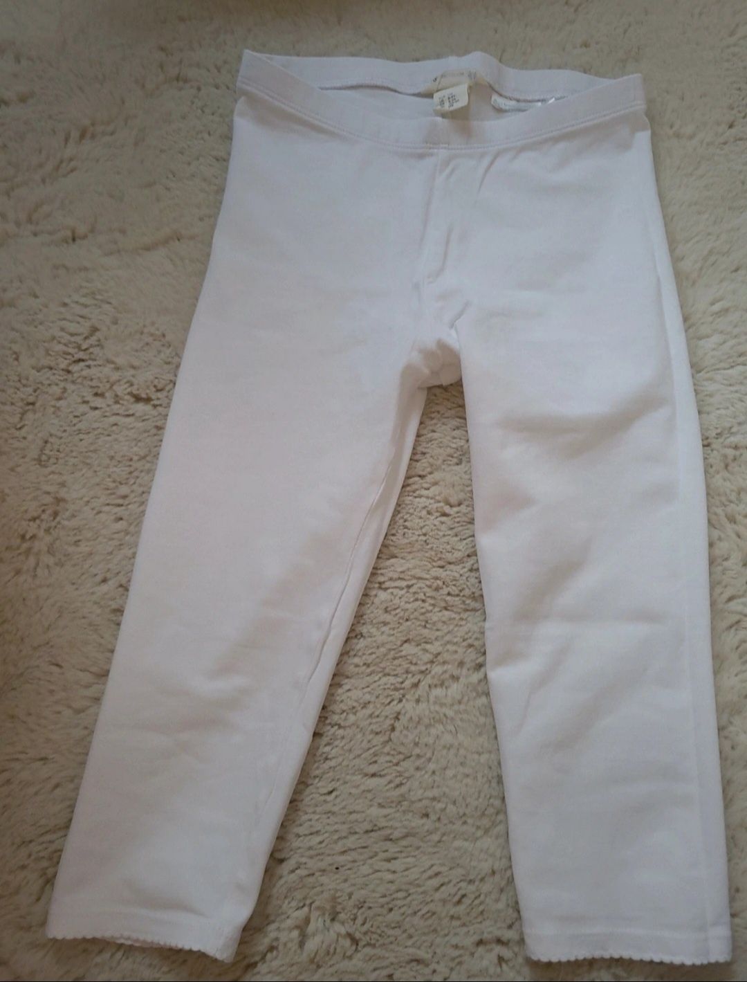 Getry legginsy 3/4 białe H&M HM rozmiar 134