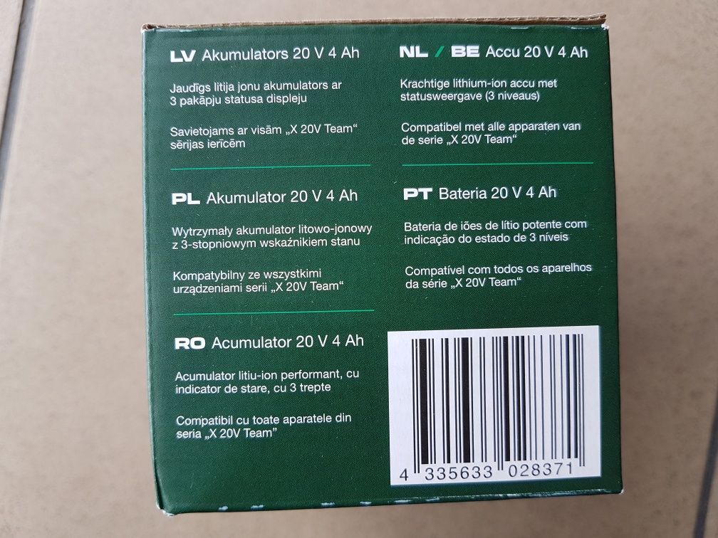 Akumulator 4ah bateria parkside nowa gwarancja paragon