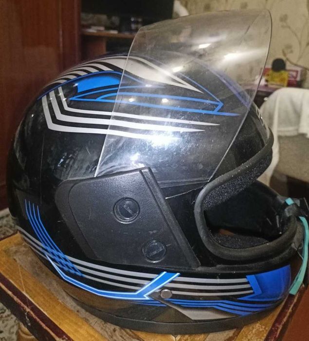 Мотошолом F-2-825-3 (F2) BRILLIANT BLUE, розмір S (55-56)