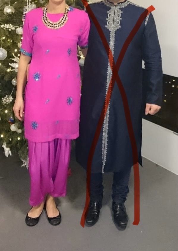 Strój hinduski sari; damski