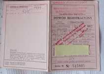 Dowód rejestracyjny kolekcjonerski SKODA OCTAVIA model 1963