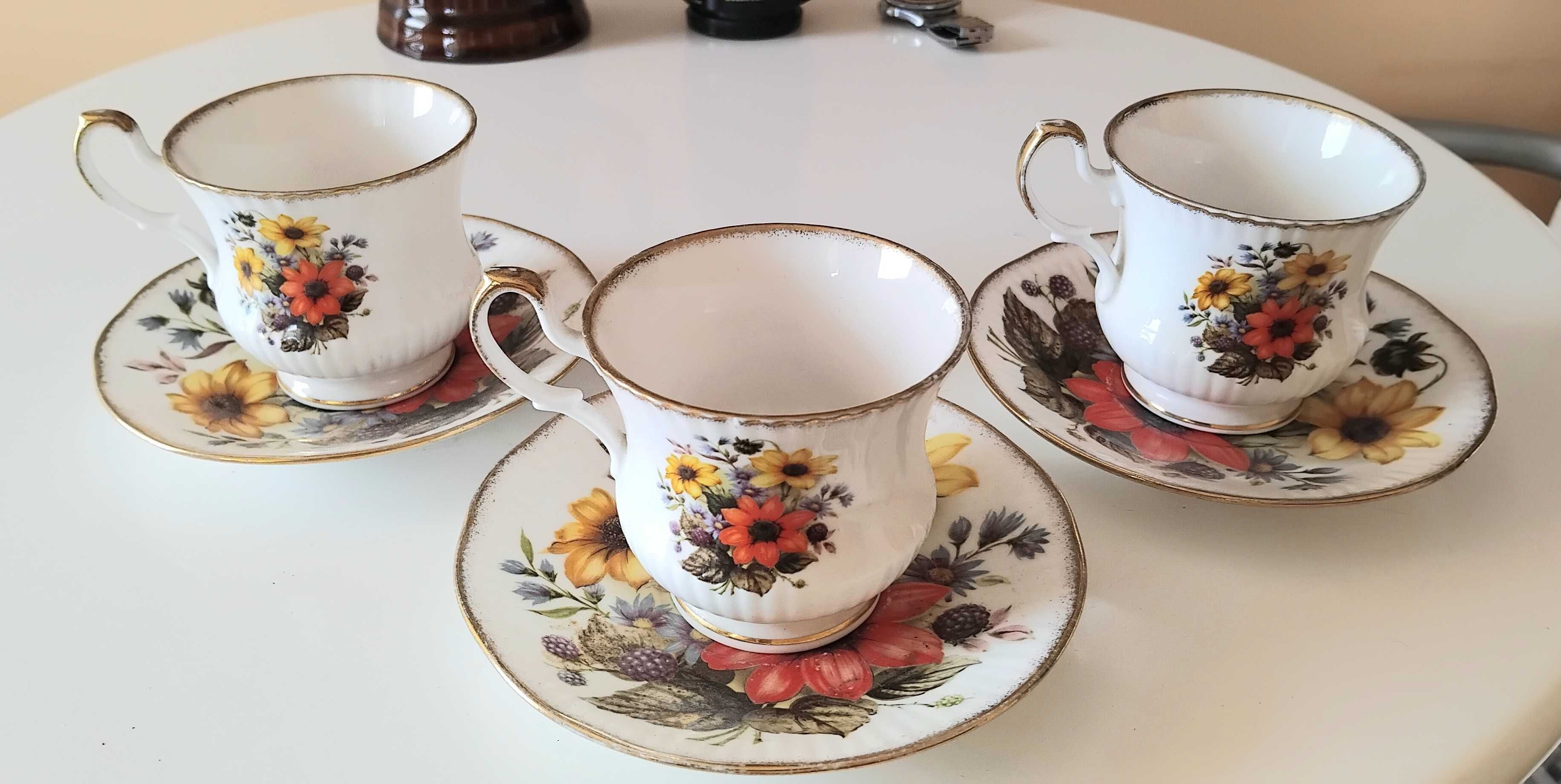 3 filiżanki angielskie Staffordshire cena za 3, odbior osob