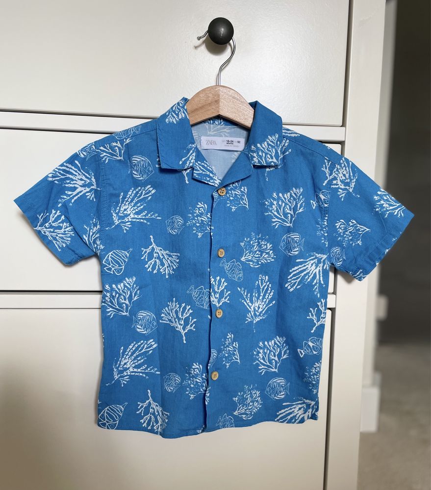Fish shirt Zara koszula rozmiar 92 cm (18-24 m+)