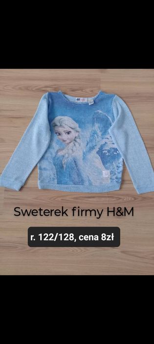 Zestaw ciuszków dla dziewczynki r. 122, cena 61zł stan b. dobry