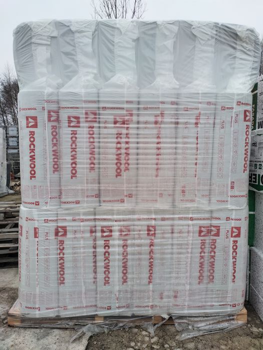wełna rockwool rockmin plus w płytach, grubość 100 mm 0,037