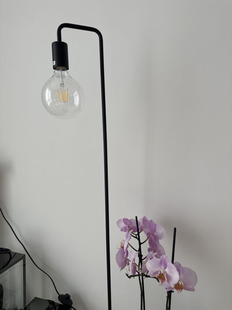 Lampa stojąca loftowa loft czarna