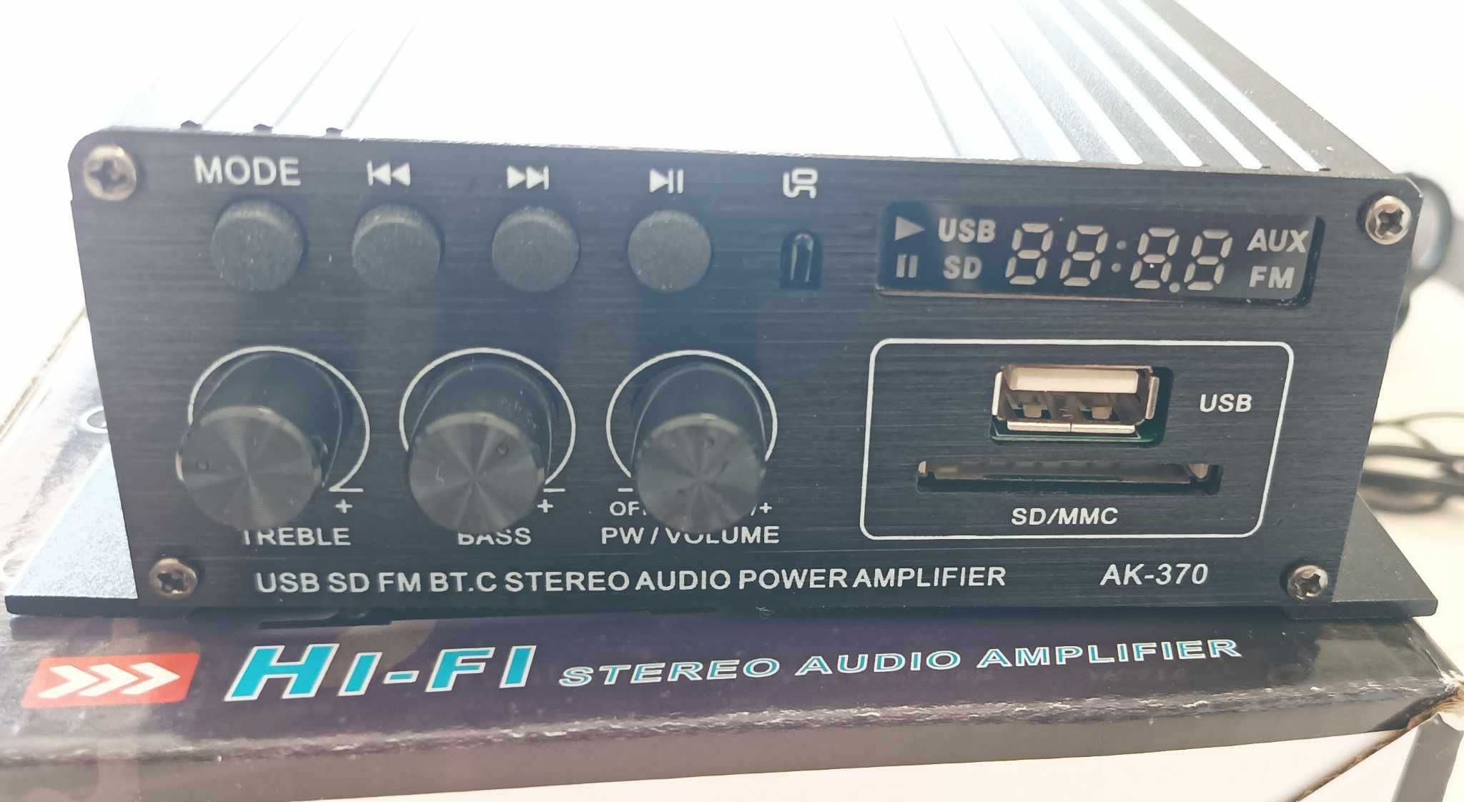 Wzmacniacz audio, mini cyfrowy wzmacniacz mocy 12 V / AK -370