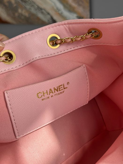 Сумка Chanel 25 Small Handbag Caviar Leather біла, рожева, бежева