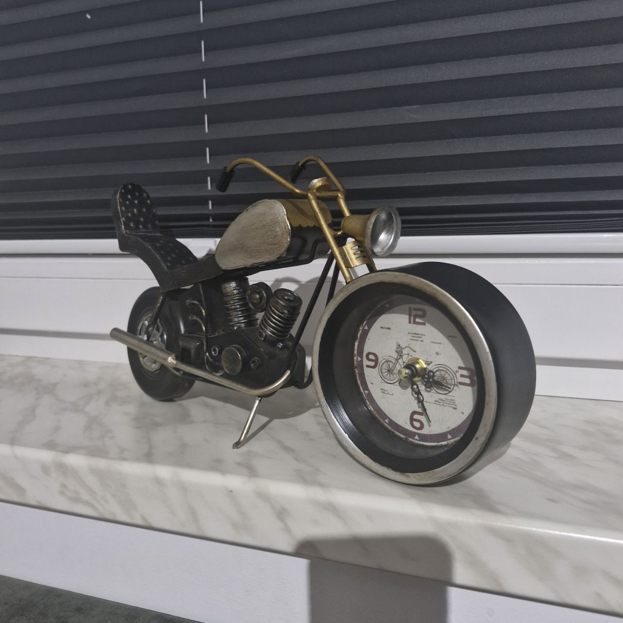 Motocykl zegar metalowy