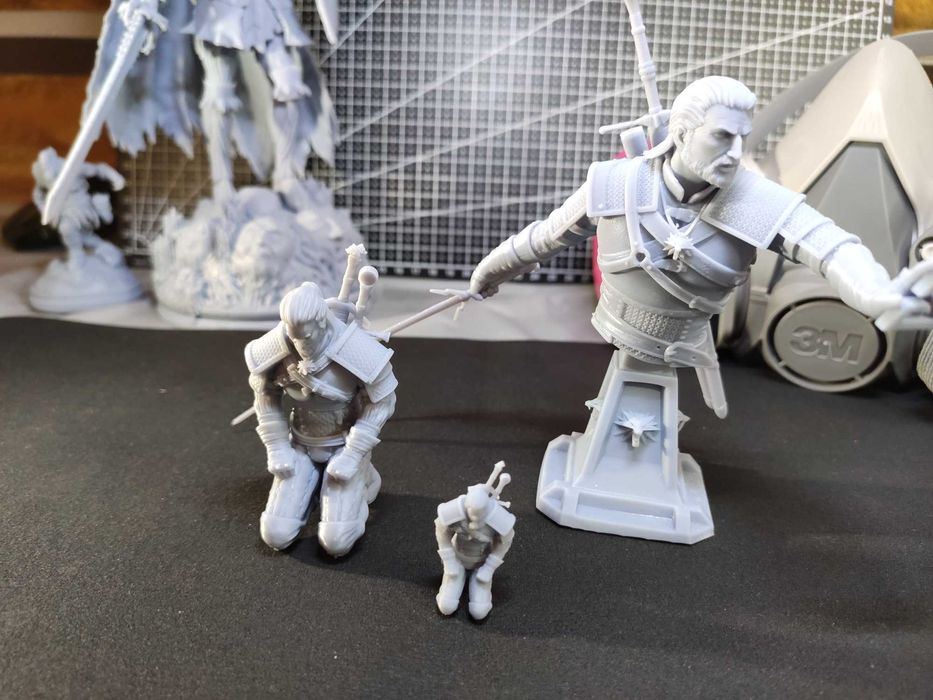 Wiedźmin Druk 3D - Figurki, Zakładki, Ozdoby, Miniaturki