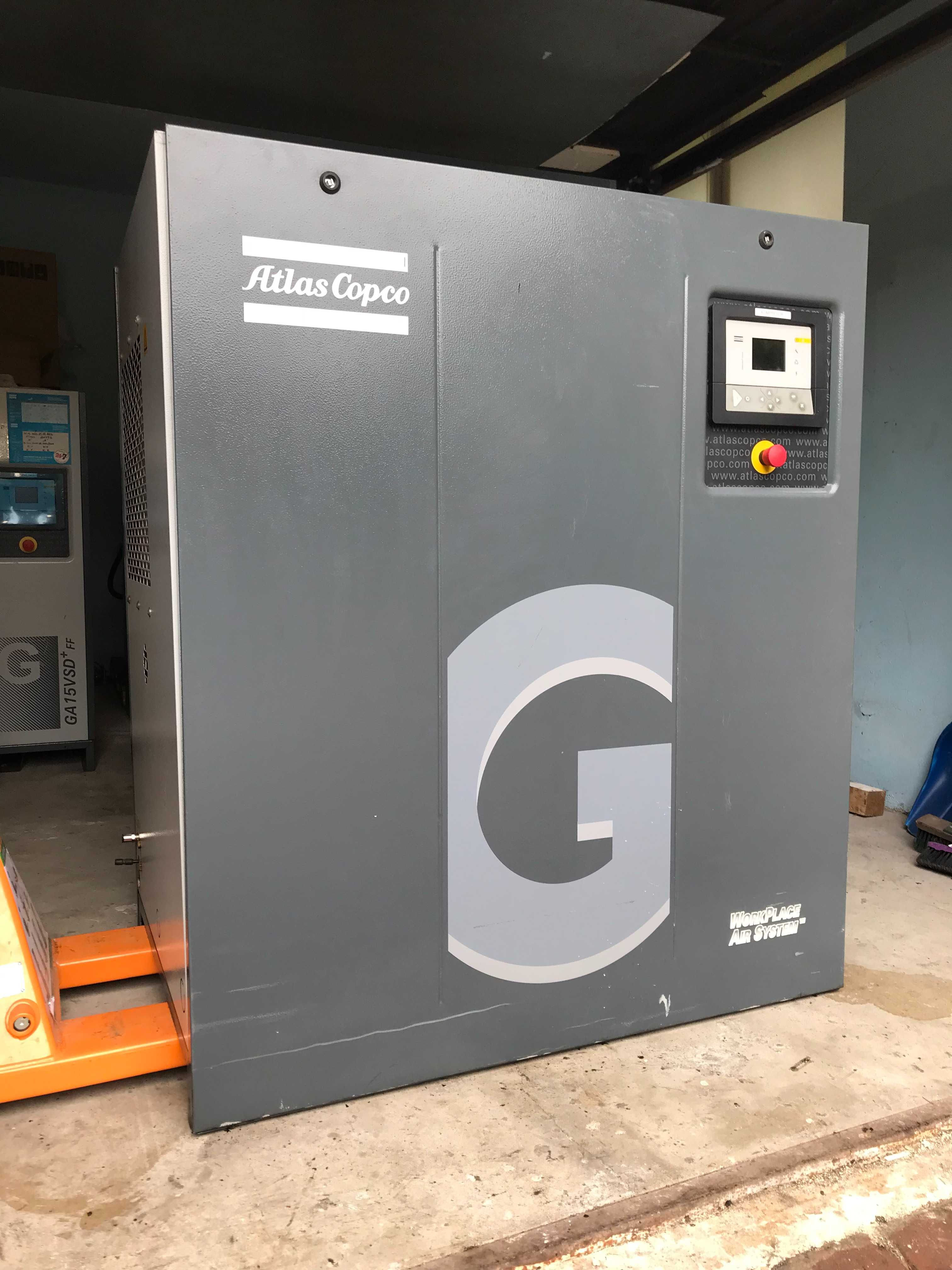 Sprężarka śrubowa Atlas Copco kompresor GA 15 VSD 2.91m3/min falownik