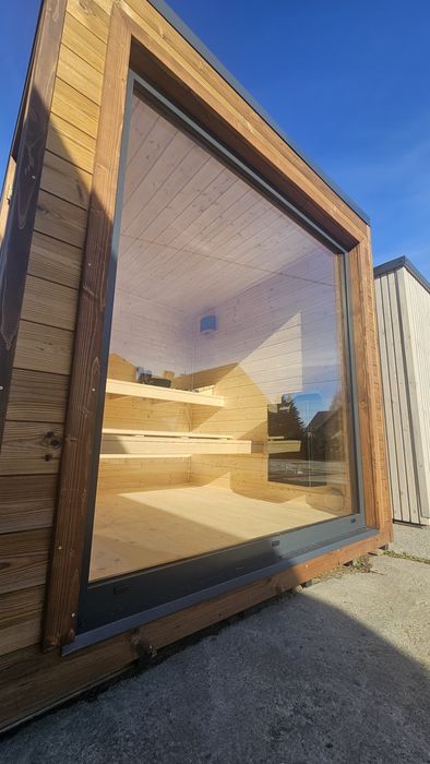 Sauna wolnostojąca drewniana ogrodowa NA JUŻ piec elektryczny 9kW 2x2m