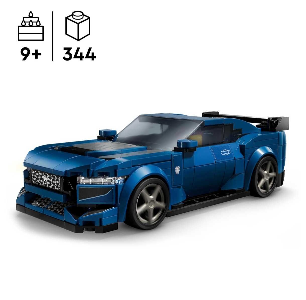 Klocki Model Ford Mustang Dark Horse Prezent Samochód LEGO Speed Auto