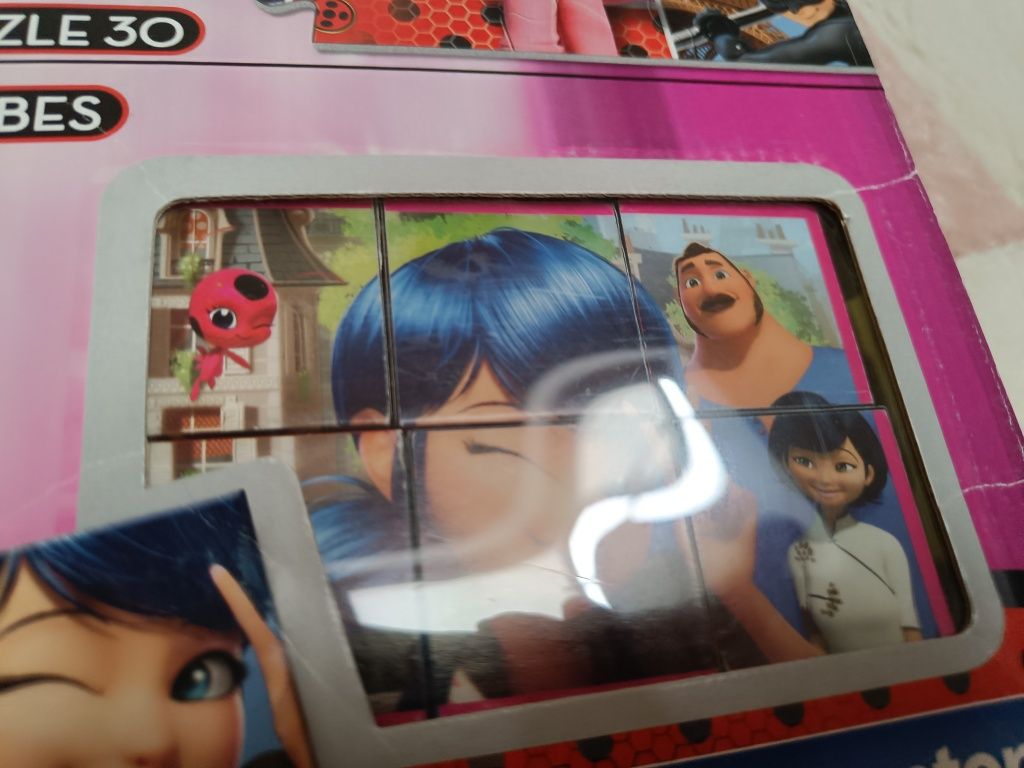 Miraculous biedronka i czarny kot zestaw 4w1 puzzle, domino, memory