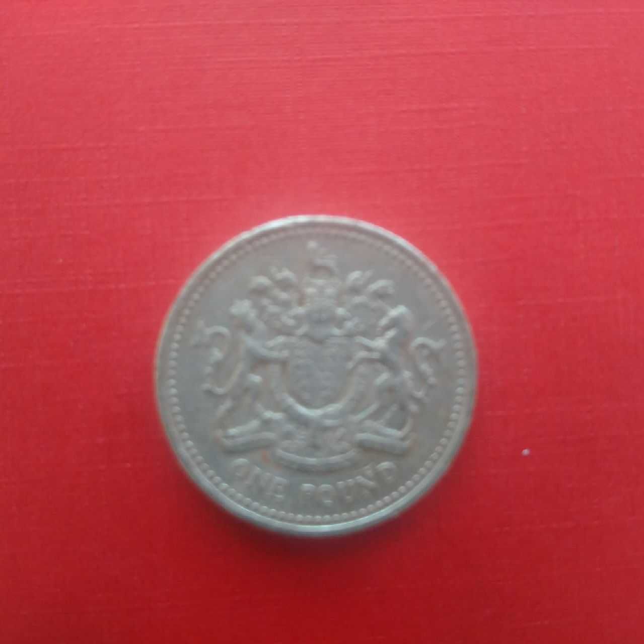 Moneta kolekcjonerska One Pound Elisabeth II 1993 - DESTRUKT!