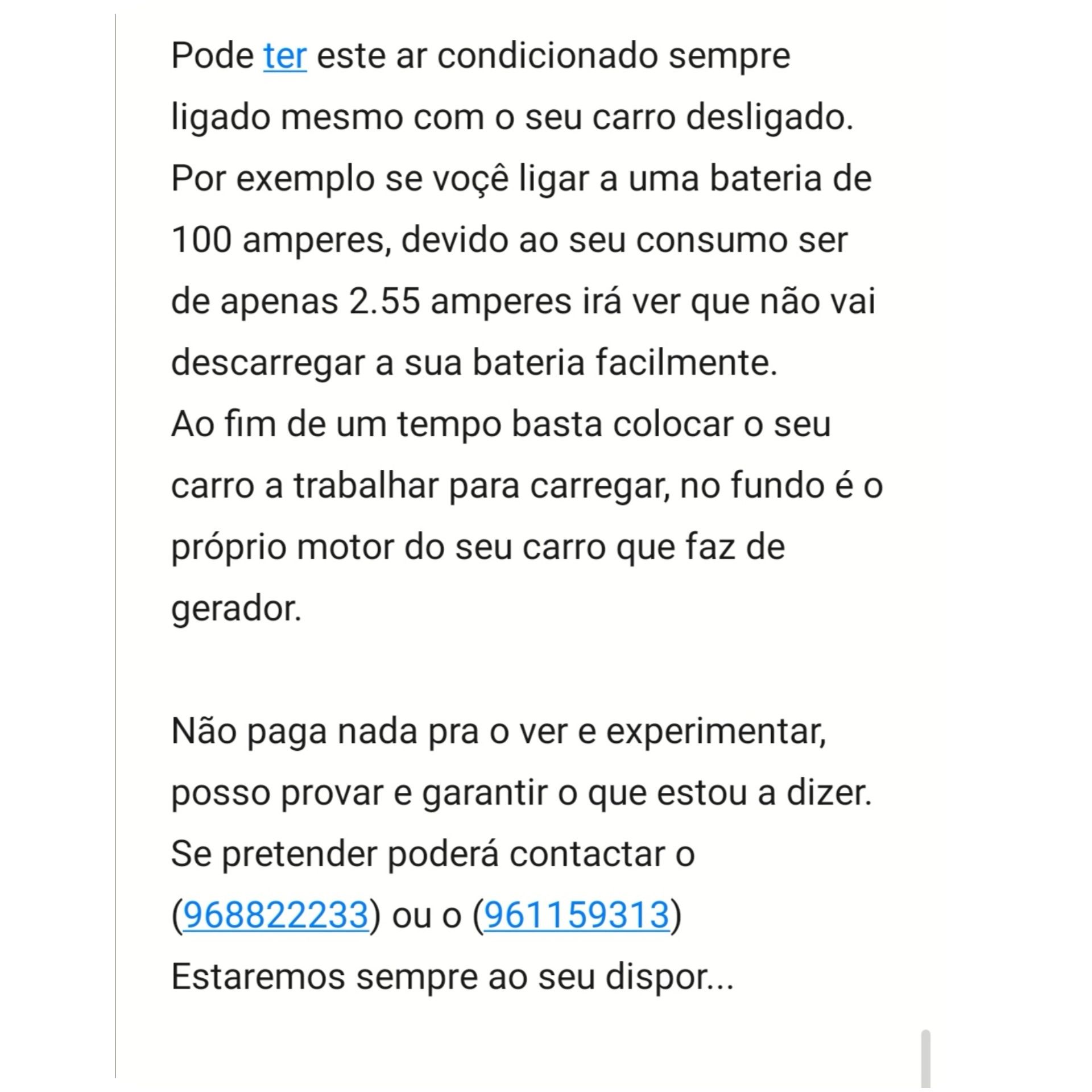 Ar Condicionado 12 Volts ou 24V c/inversor (Leia toda a Descrição)