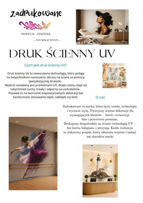 Druk UV Bezpośrednio na Ścianie – Nowoczesna Dekoracja Wnętrz