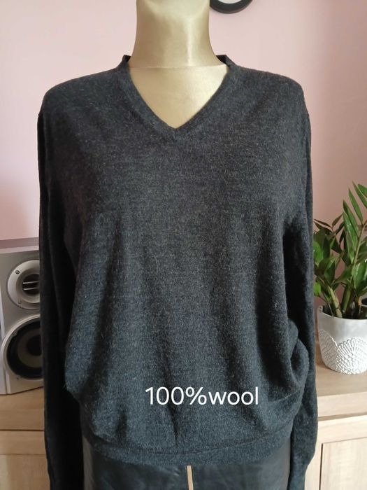Uniqlo super miękki Sweter r.XL 100%wełna