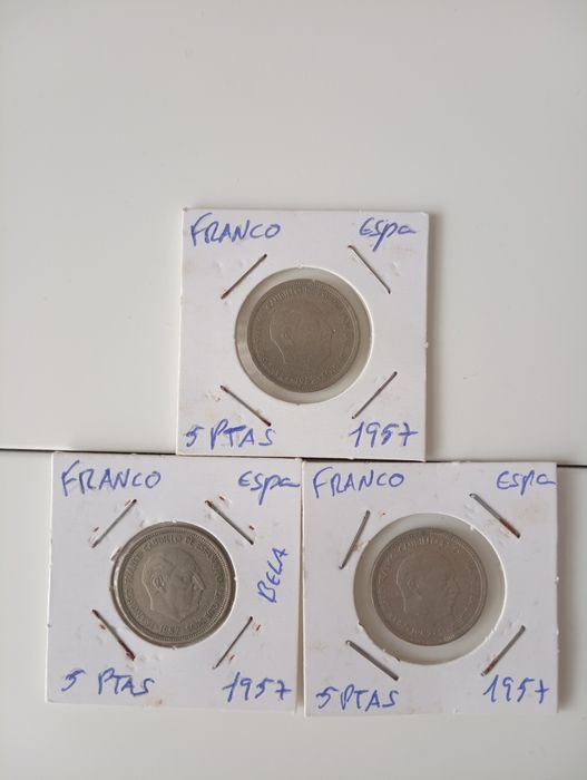 Moedas 5 Pesetas 1957 (Raras)