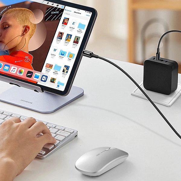 Ugreen kabel przewód USB Typ C (męski) na Typ C (męski) 1 m biały (US3