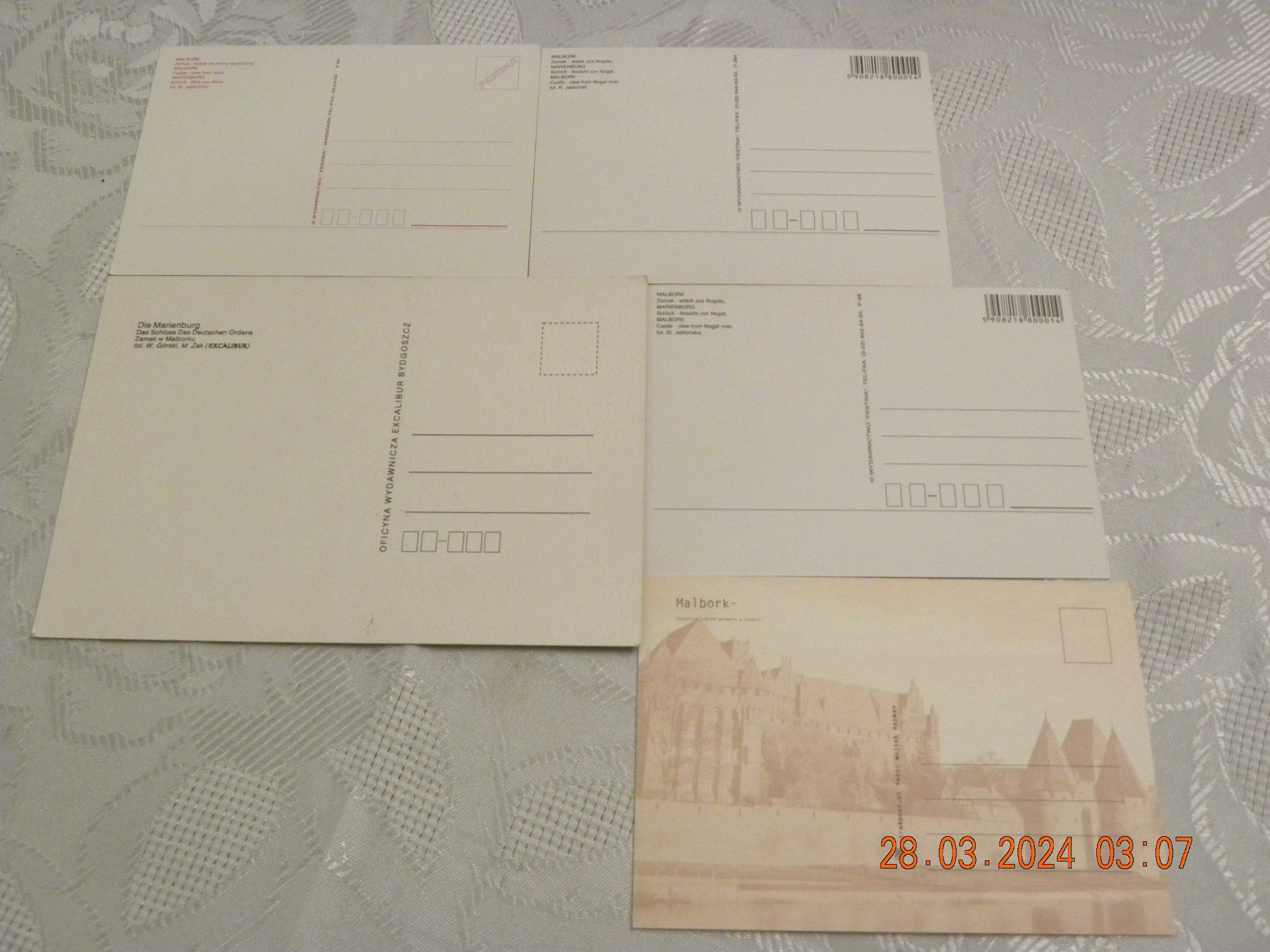 Pocztówki z Malborka - zestaw