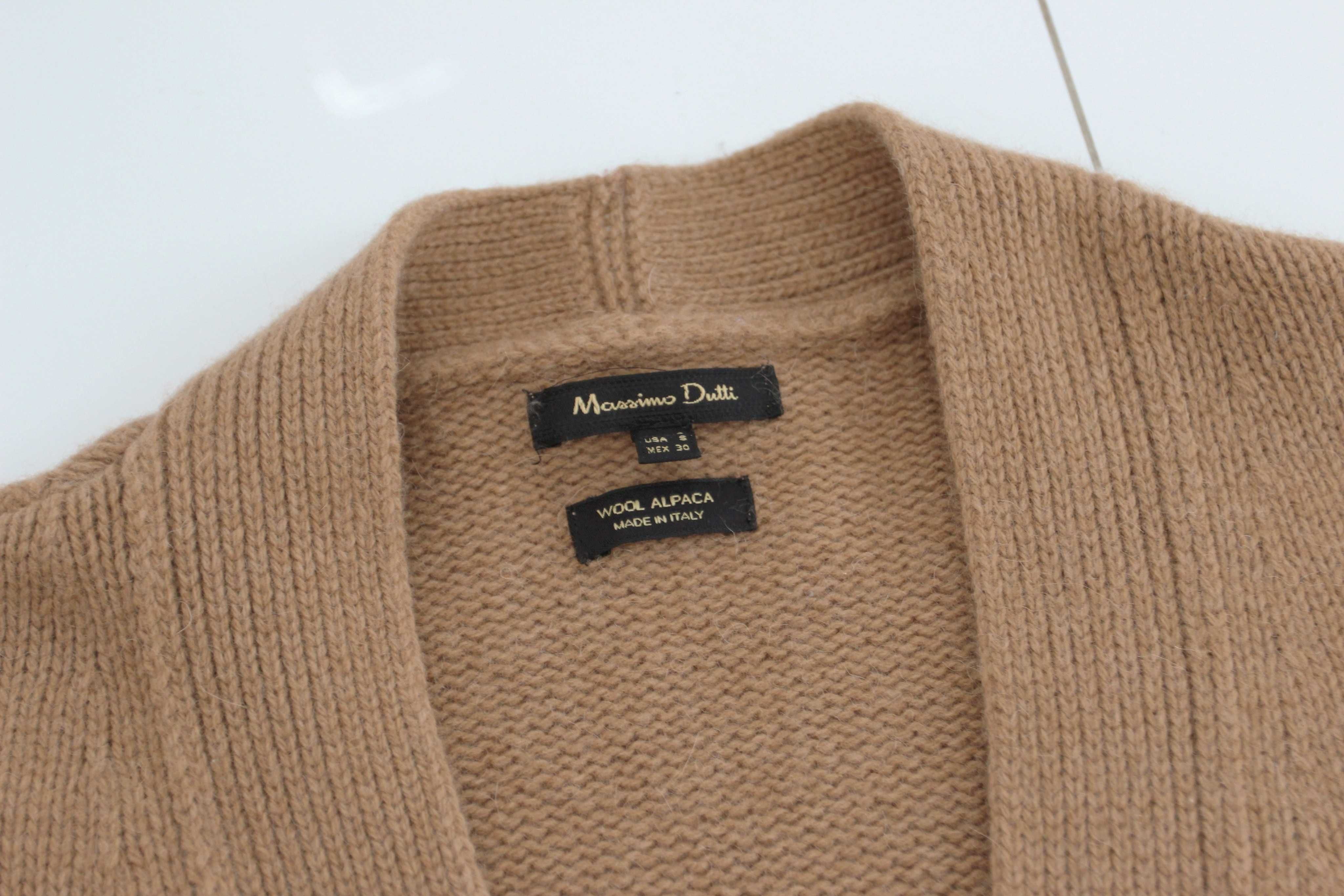 Massimo Dutti 30%alpaca 48%wełna bez wad S