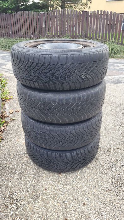 Opony zimowe + felgi stalowe ContiWinterContact 205/55 R16 ET45 5x112