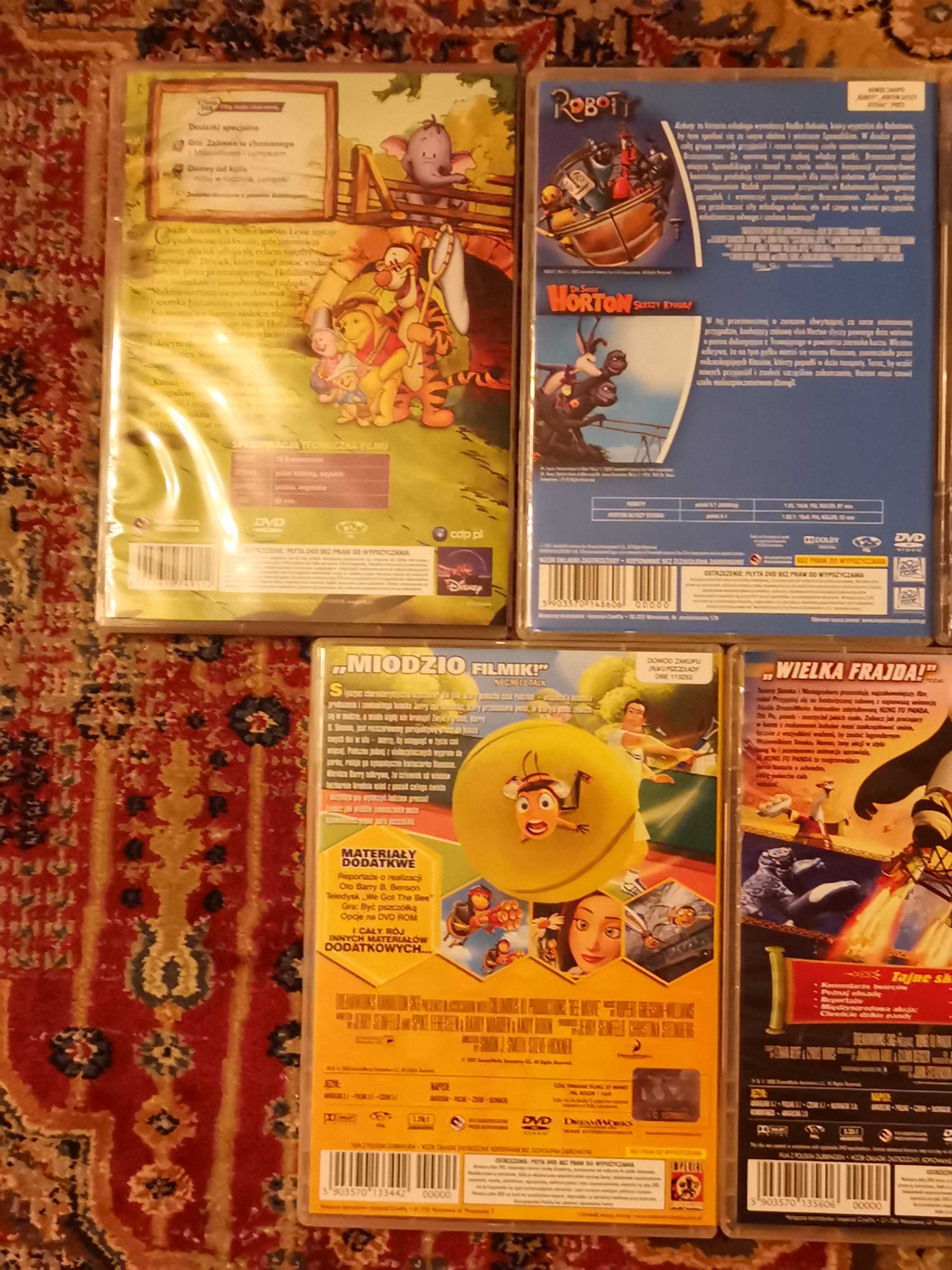 Kolekcja bajek 5 DVD Kubuś Horton Roboty Kung fu Panda Bajki Disney