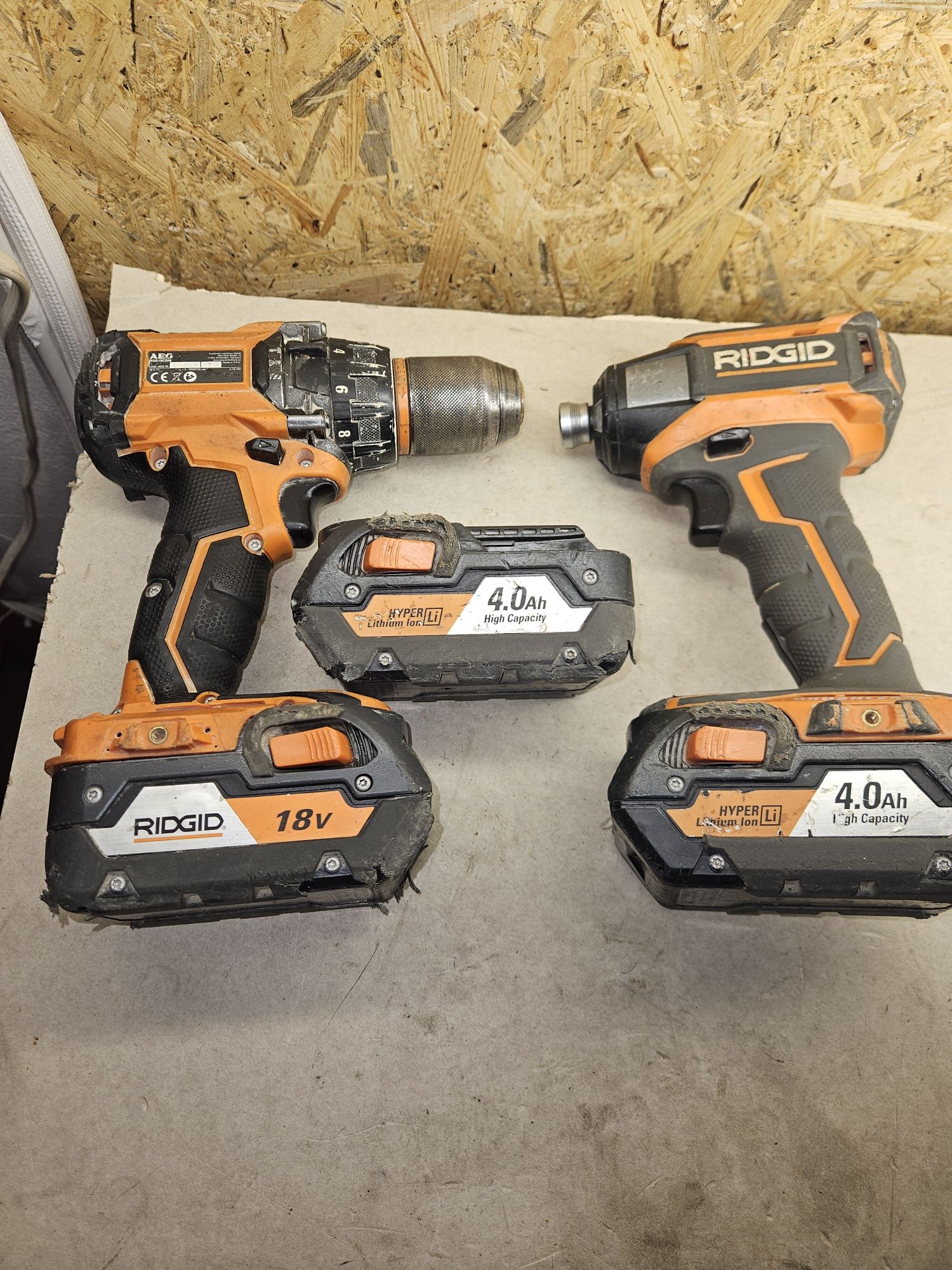 Ridgid AEG komplet narzędzi wkrętarka udarowa impakt brushless 18v