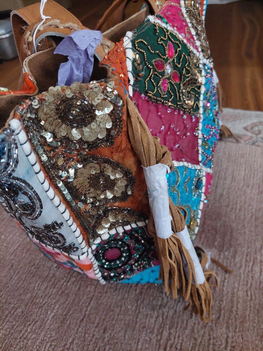 Alex Max duża torba na ramię boho hand made