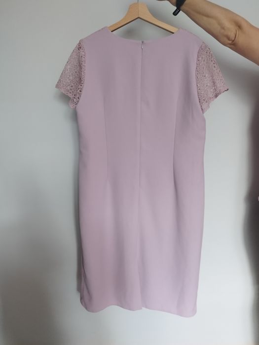 Sukienka pudrowy róż rozmiar 44 sukienka na wesele