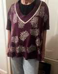 Blusa bordeaux da marca CANTAO