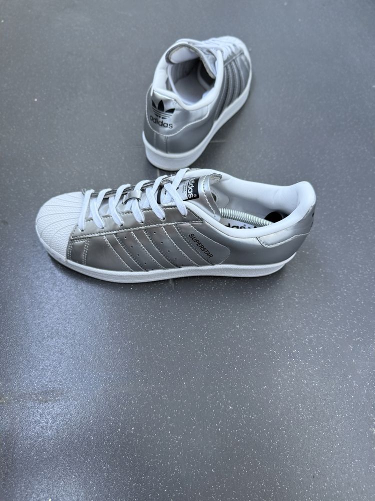 Кроссовки Adidas Superstar серебро | Оригинал 10/10 | 39 Унисекс
