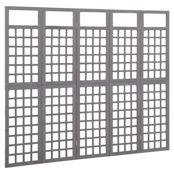 Vidaxl Parawan Pokojowy 5-Panelowy/Trejaż, Drewno Jodłowe, 201,5X180Cm