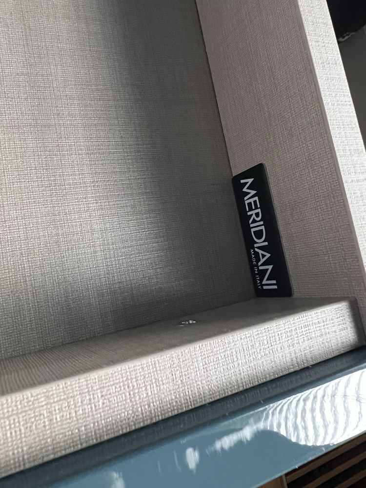 Łóżko z pojemnikiem + zagłówek + 2 szafki nocne MERIDIANI 180x200