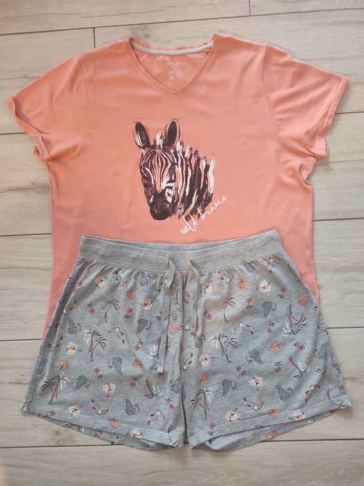 H&M. Piżama damska z krótkim rękawem i szortami Esmara. Rozmiar M/38