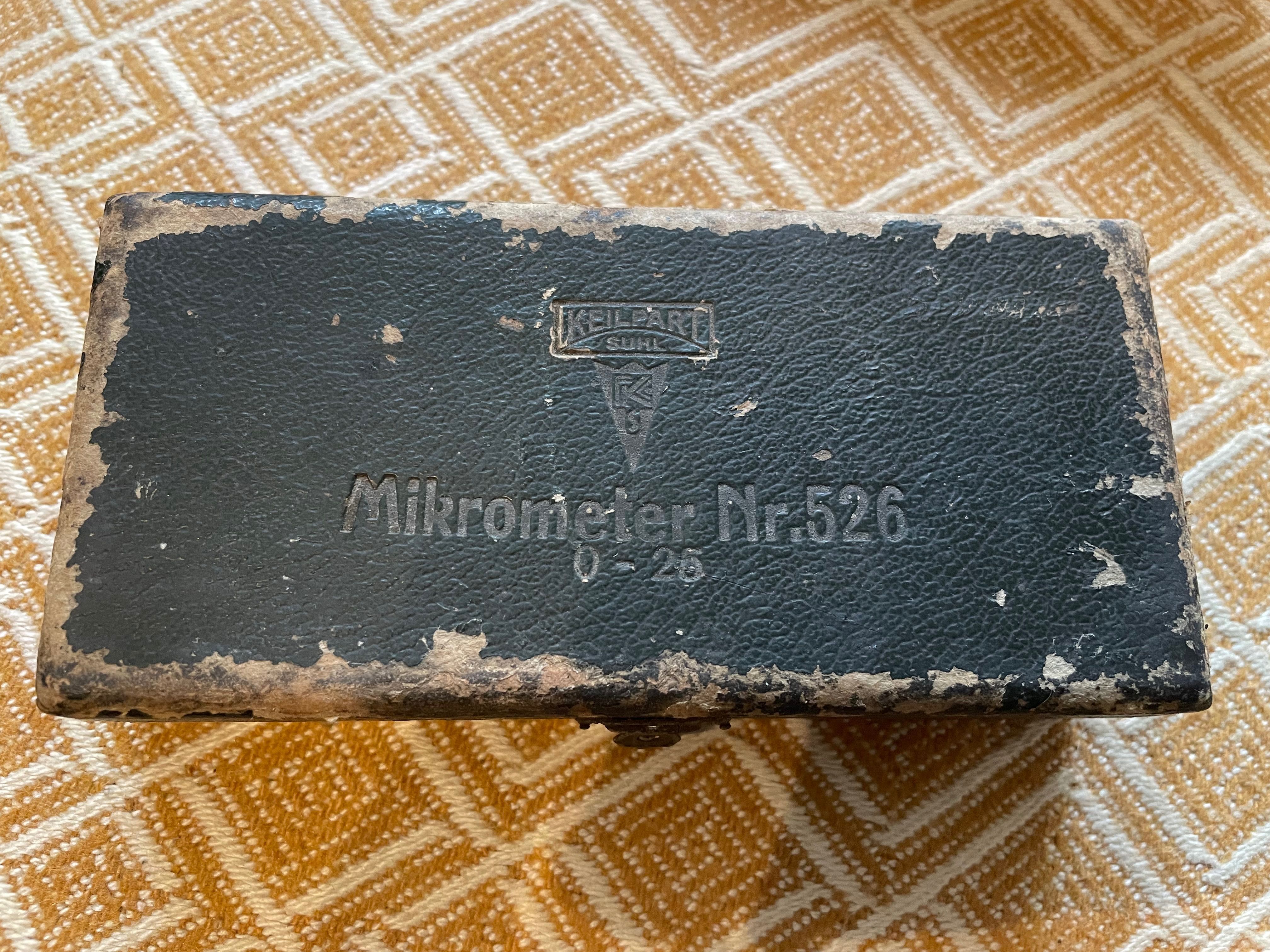 Stary Mikrometr 0-25 sygnowany KEILPART wraz z etui