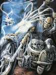 Koszulka na motor GHOST RIDER grafit antracyt goth XXL j. Spiral nowa