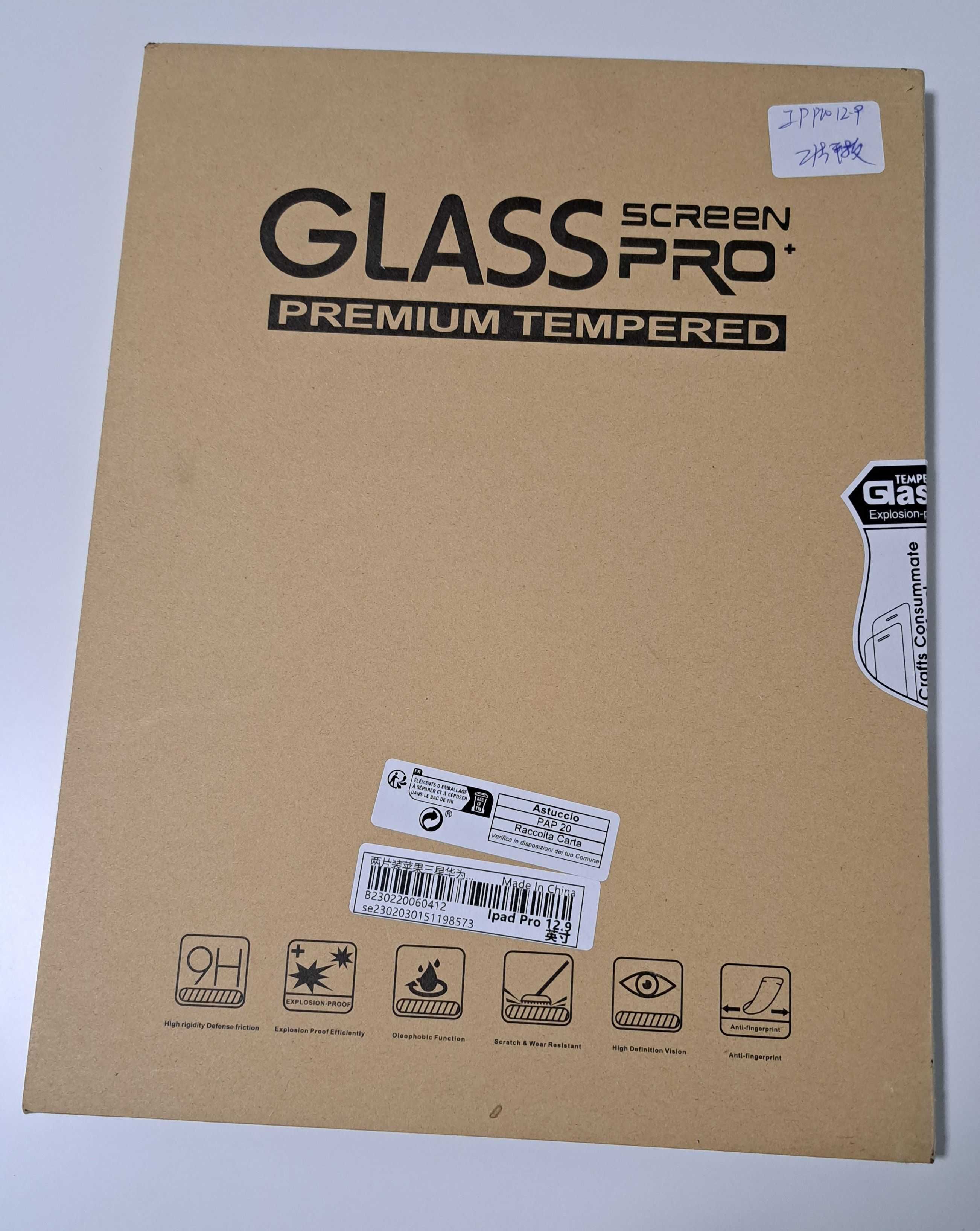 2 Peliculas Protecção Vidro Temperado p/ iPad Pro 12,9"