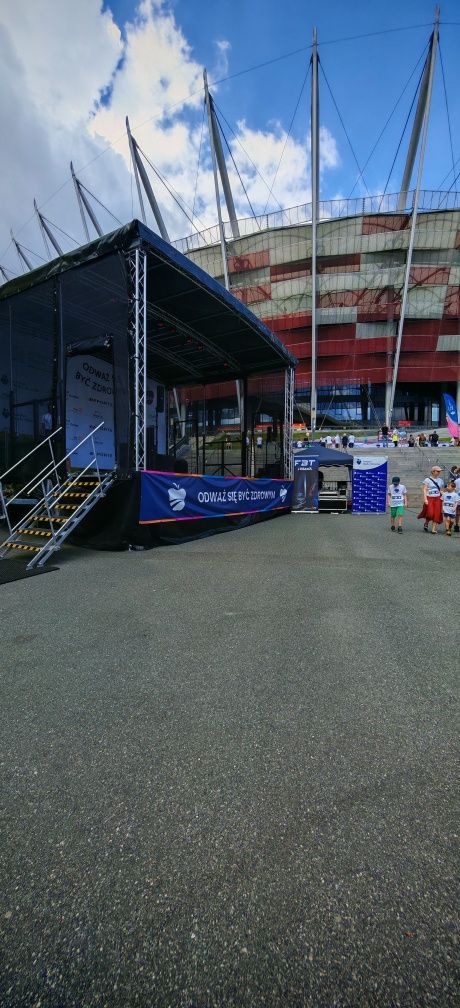 SCENA MOBILNA Profilowana 8x6 Nagłośnienie oświetlenie WYNAJEM!!!
