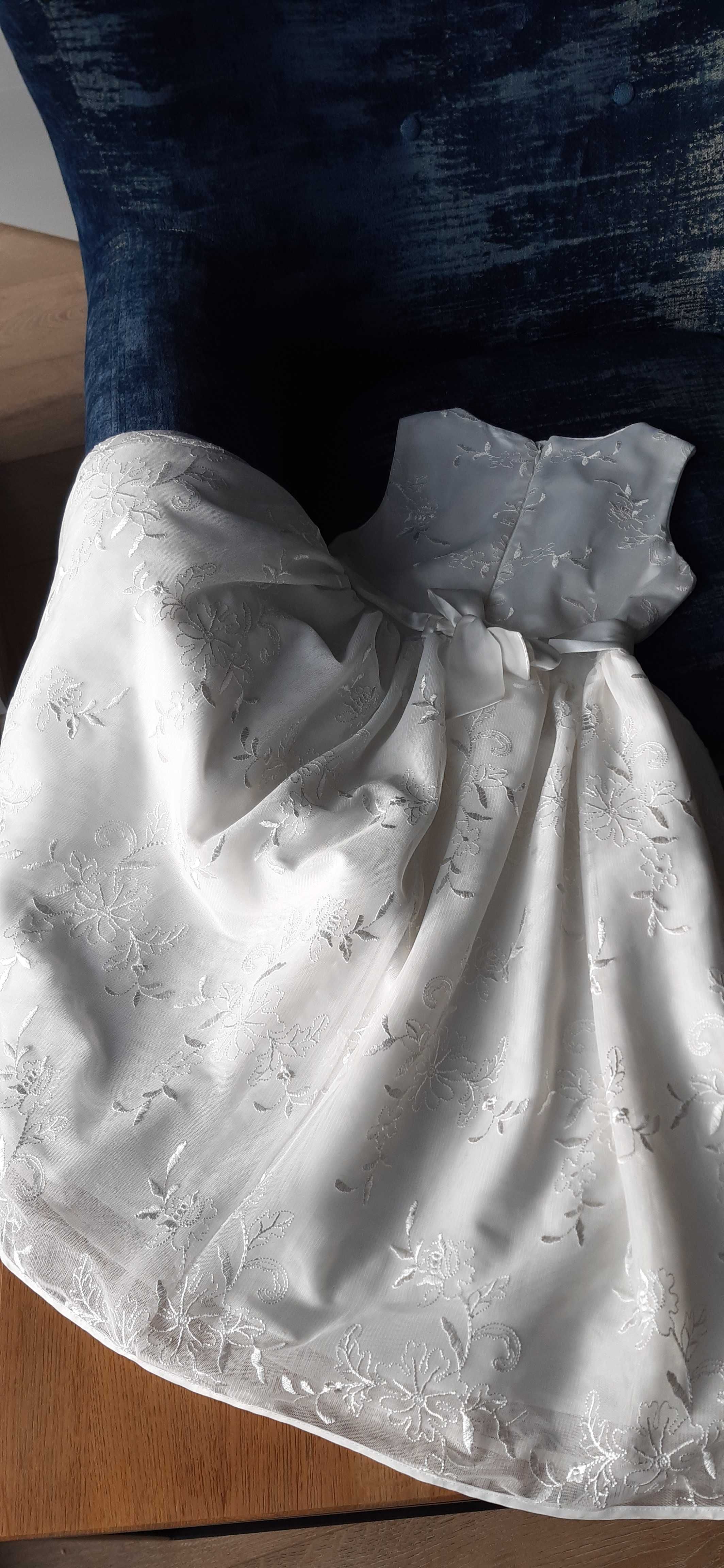 Sukienka na imprezę, wesele, komunię 140 cm z tiulu i koronki