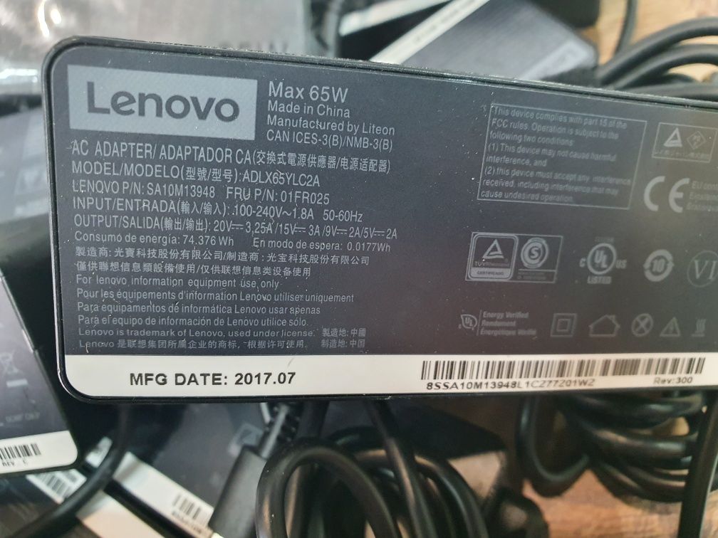 Блок питания зарядное зарядка Lenovo Type-C 65w оригінал