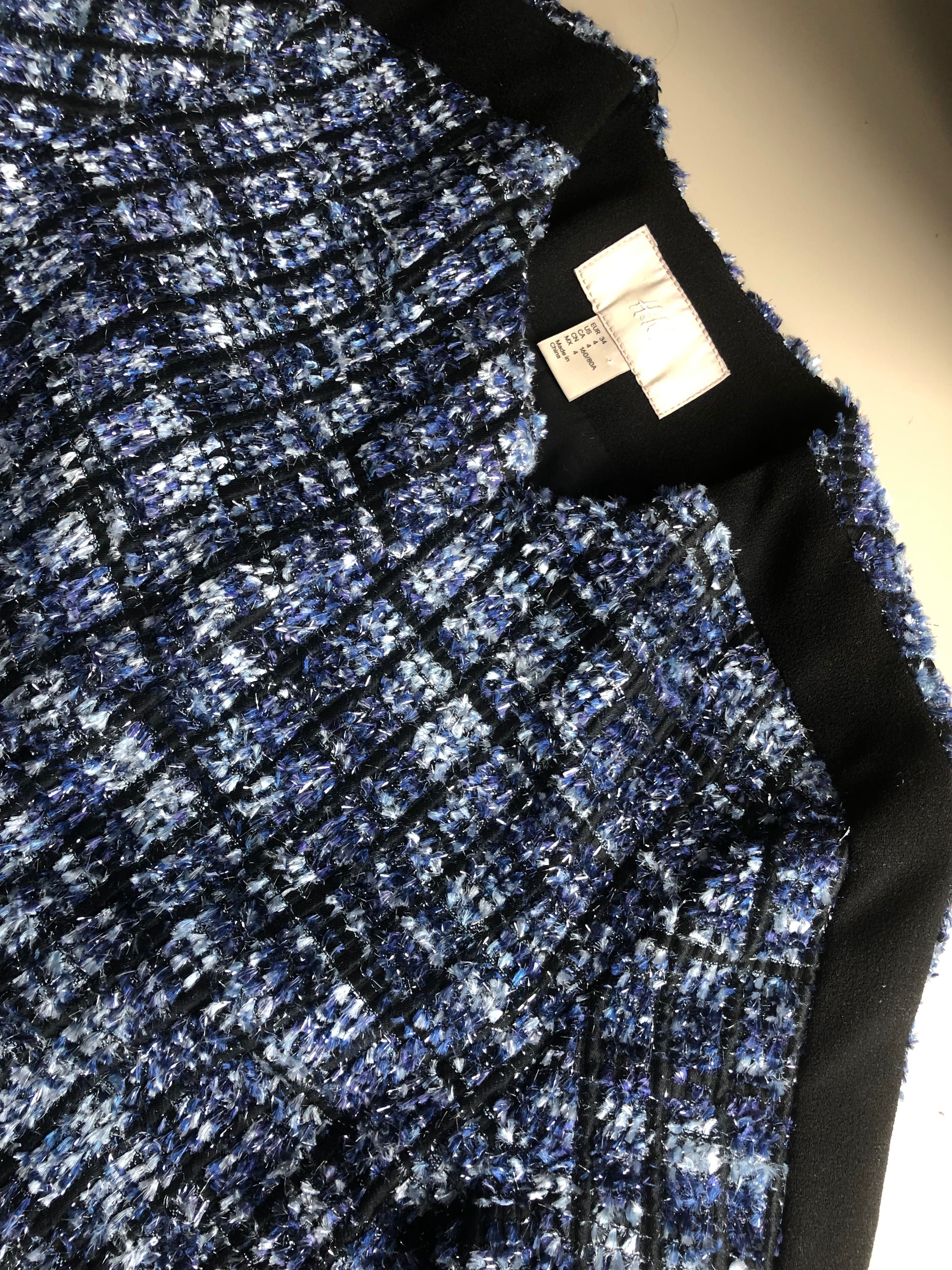 MARYNARKA chanelka cudna r.S błyszcząca nitka boucle H&M