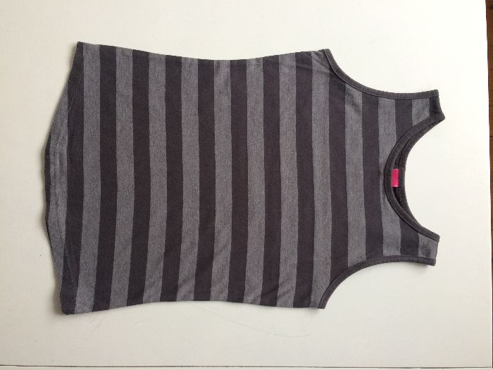 H&M Hello Kitty dwuczęściowa bluzka paski szara r. 146 - 152 cm różowa