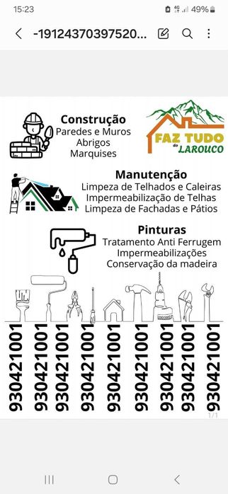 Serviços de remodelações, construções e manutenção em Montalegre.
