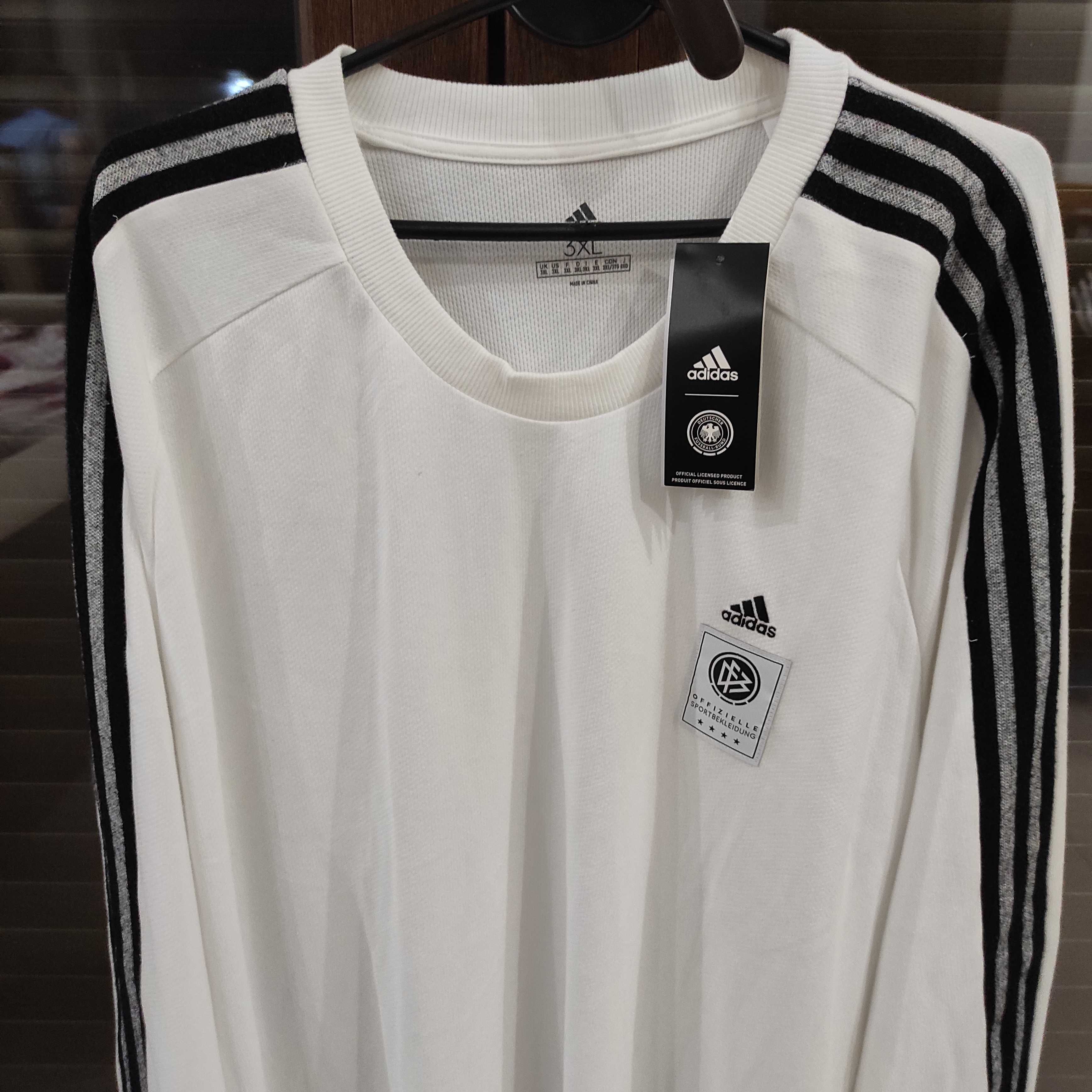 Adidas Nowy Męski DFB Germany Icon T-shirt Z Długim Rękawem